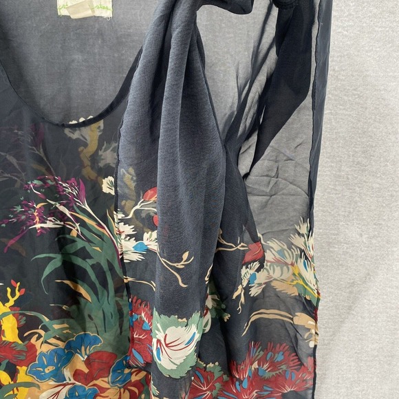 Staring at Stars Women Art To Wear Kimono Cover Up Sheer Chiffon Arm Holes Small - Picture 4 of 8